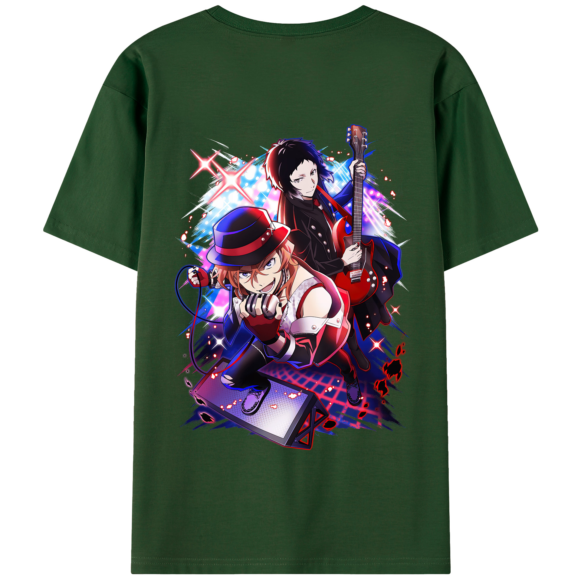 （画像用） 文豪ストレイドッグス Bungo Stray Dogs 綿100％半袖Tシャツ（背面プリント）